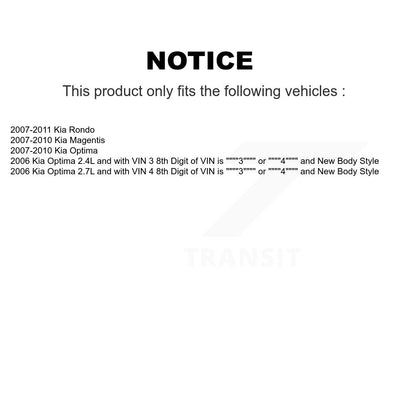 Strut And TOR Link Kit Front Right For Kia Rondo Optima Magentis