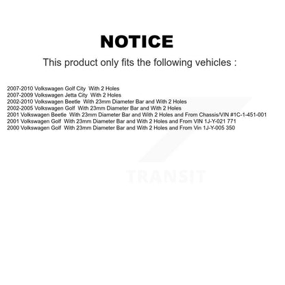 Strut And TOR Link Kit Front For Volkswagen Golf City Beetle Jetta