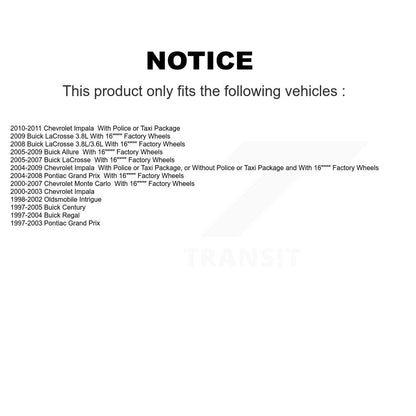 Strut TQ Link Kit Rear For Chevrolet Impala Buick Pontiac Grand Prix Century