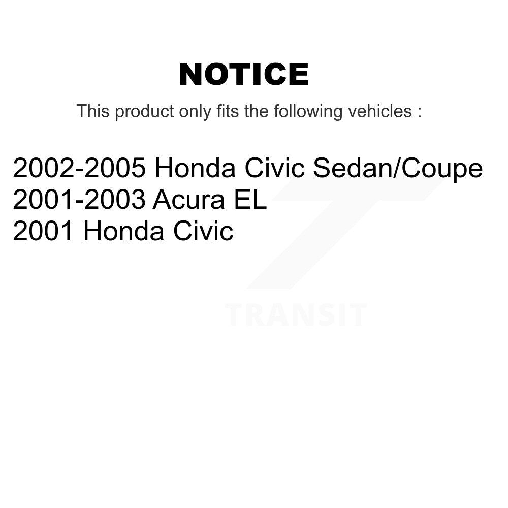 Strut And TQ Link Kit Rear Right For Honda Civic Acura EL