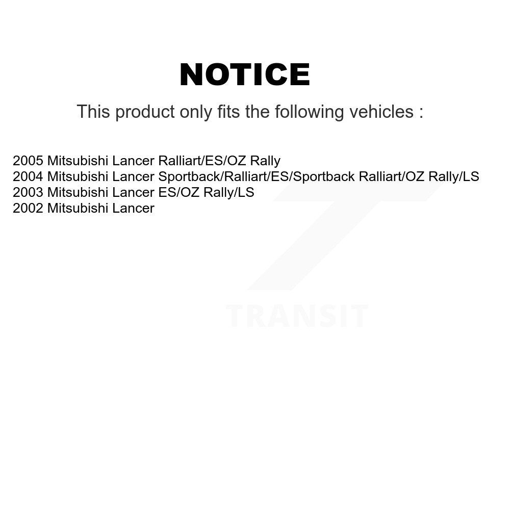 Strut And TOR Link Kit Rear For Mitsubishi Lancer