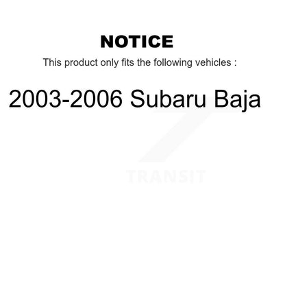 Strut And TQ Link Kit Rear For 2003-2006 Subaru Baja