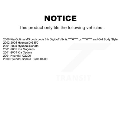Strut & TOR Link Kit Rear For Hyundai Sonata Kia Optima XG350 XG300 Magentis