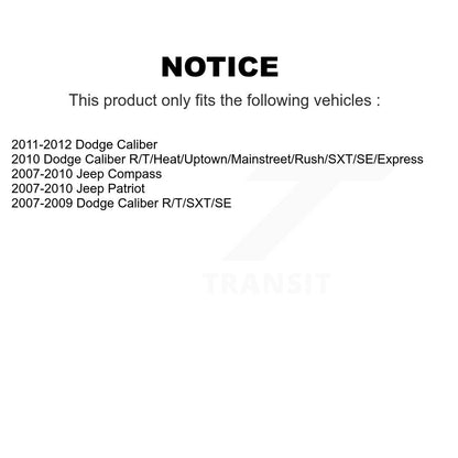 Strut TOR Link Kit Mount Front For Jeep Dodge Caliber Patriot Compass