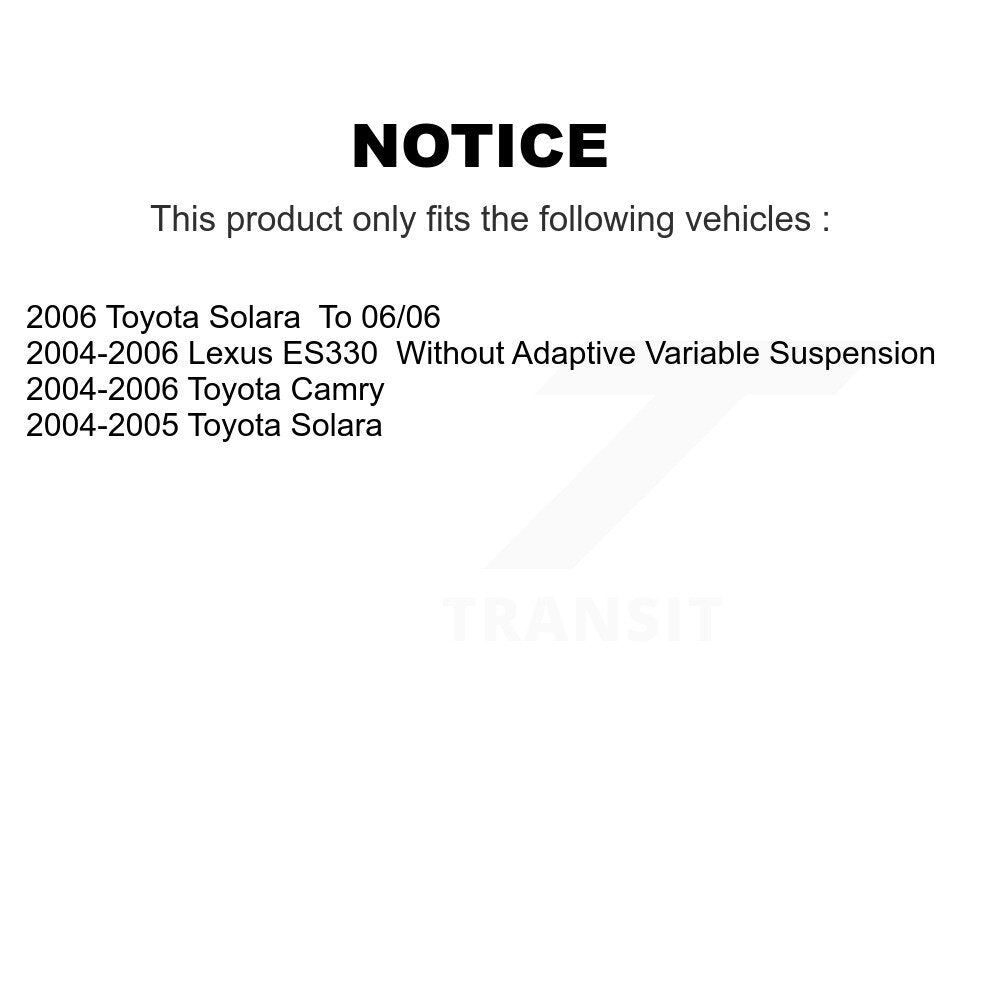 Strut TQ Link Kit And Mount Front For Toyota Camry Solara Lexus ES330