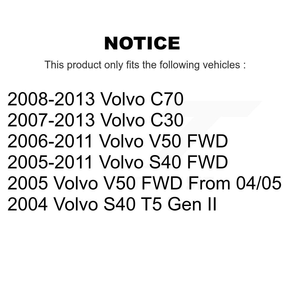 Strut TQ Link Kit And Mount Front Right For Volvo S40 C30 V50 C70