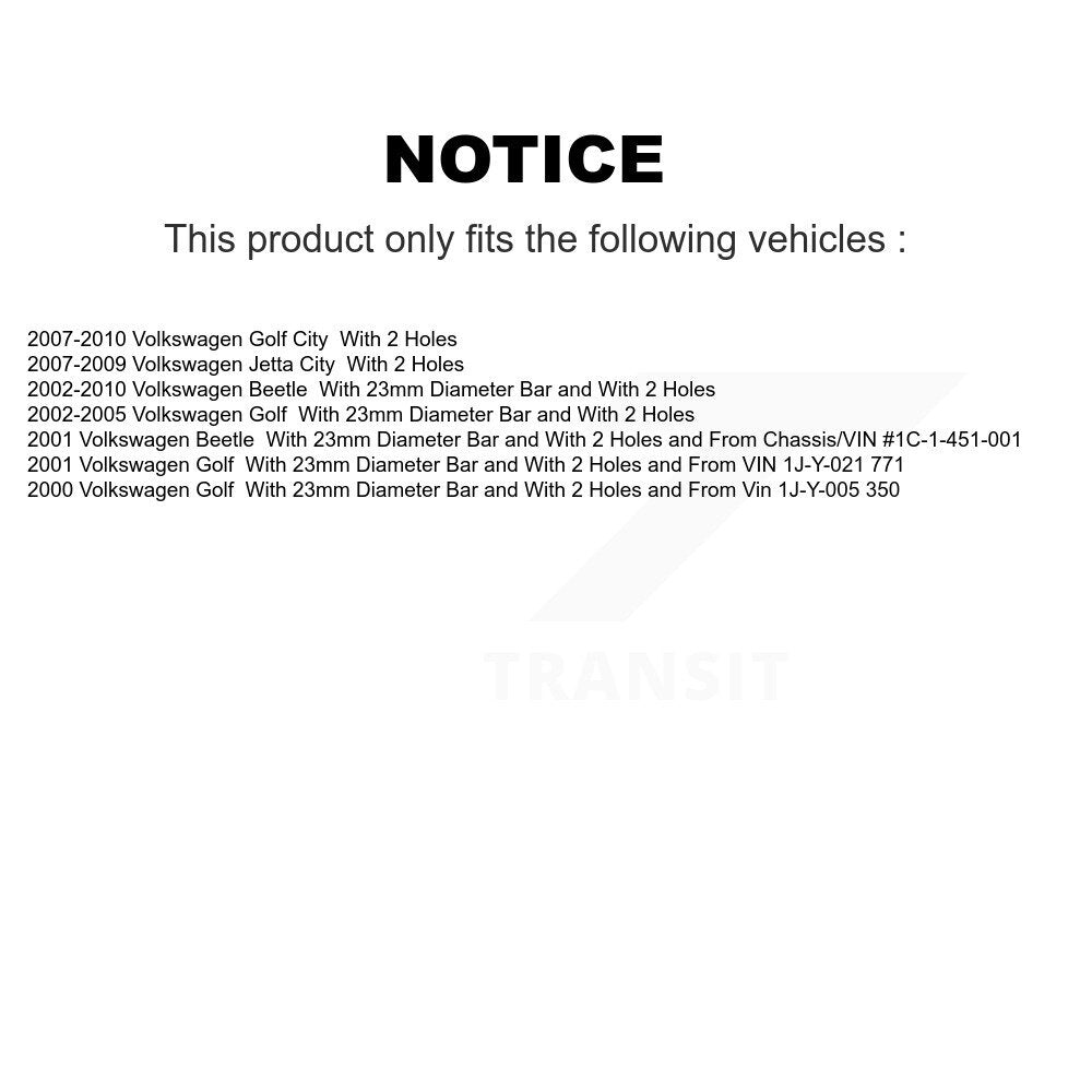 Strut & TOR Link Kit Mount Front For Volkswagen Golf City Beetle Jetta