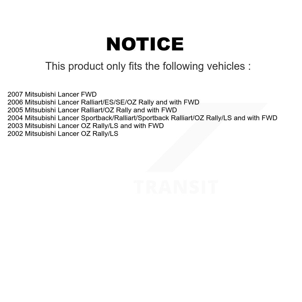 Strut And TOR Link Kit Mount Front For Mitsubishi Lancer