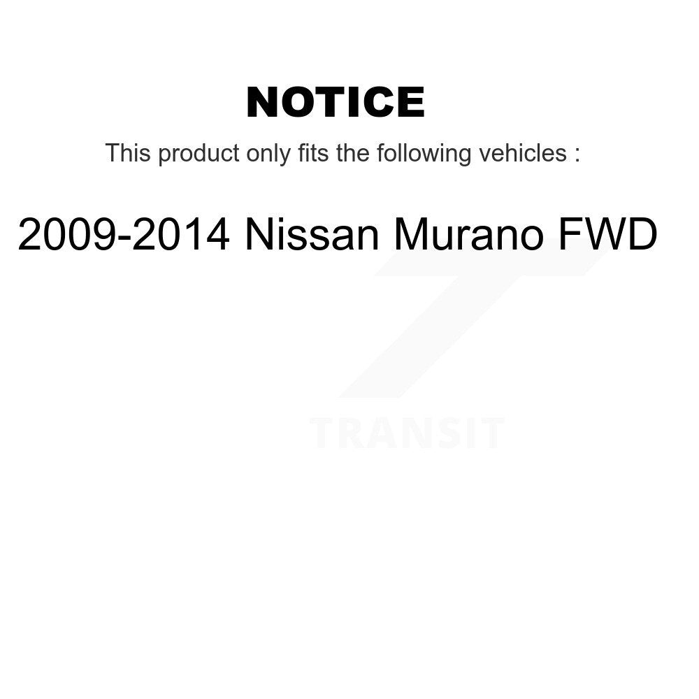 Shock And TOR Link Kit Rear For 2009-2014 Nissan Murano FWD