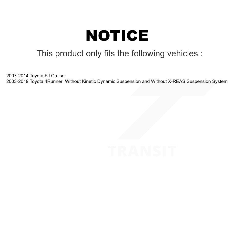 Shock And TOR Link Kit Rear For Toyota 4Runner FJ Cruiser