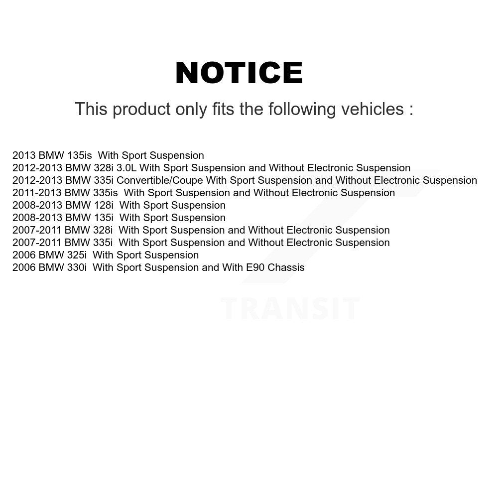 Shock & TOR Link Kit Rear For BMW 328i 335i 128i 135i 325i 330i 335is 135is