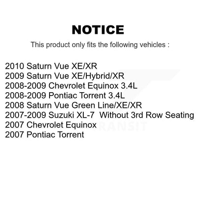 Shock And TOR Link Kit Rear For Chevrolet Equinox Pontiac Torrent Saturn Vue
