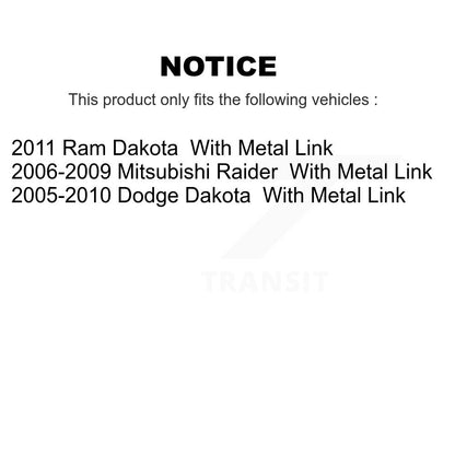 Shock And TOR Link Kit Rear For Dakota Dodge Ram Mitsubishi Raider
