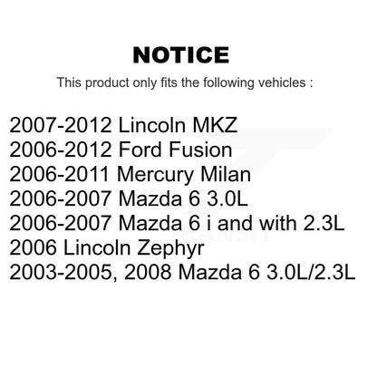 Shock & TOR Link Kit Rear For Ford Fusion Mazda 6 Lincoln MKZ Zephyr Mercury