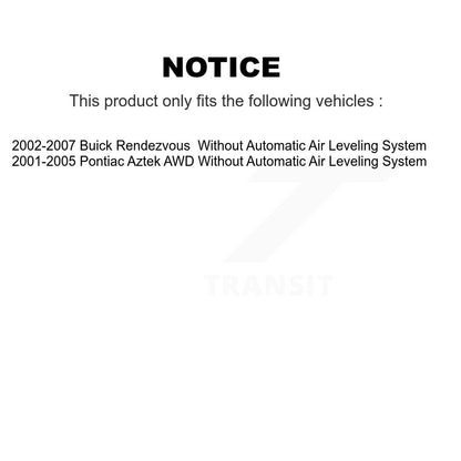Complete Strut Rear Shock & TOR Bar Link Front Kit For Buick Rendezvous
