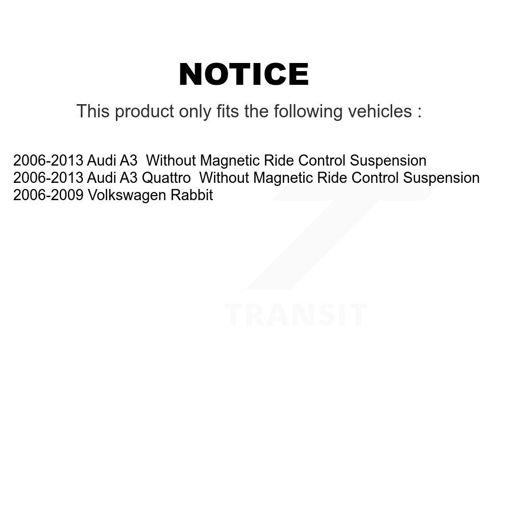 Complete Strut Rear Shock & TOR Bar Link Front Kit For Volkswagen Rabbit A3