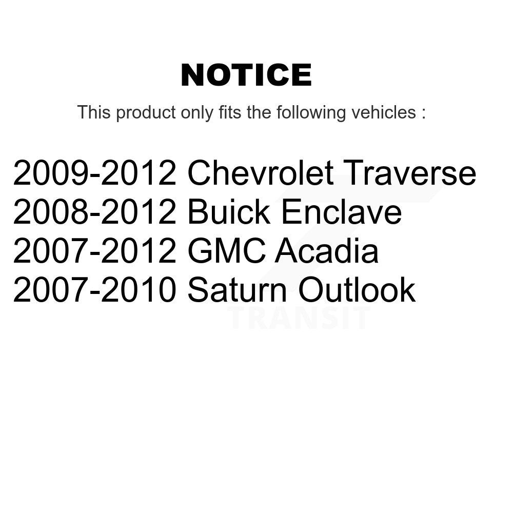 Complete Strut Rear Shock & TQ sway Bar Link Front Kit For GMC Acadia Buick