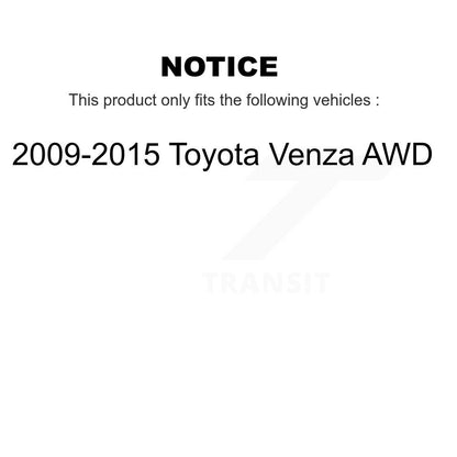 Complete Strut Rear & TOR Bar Link Front Kit (8Pc) For Toyota Venza