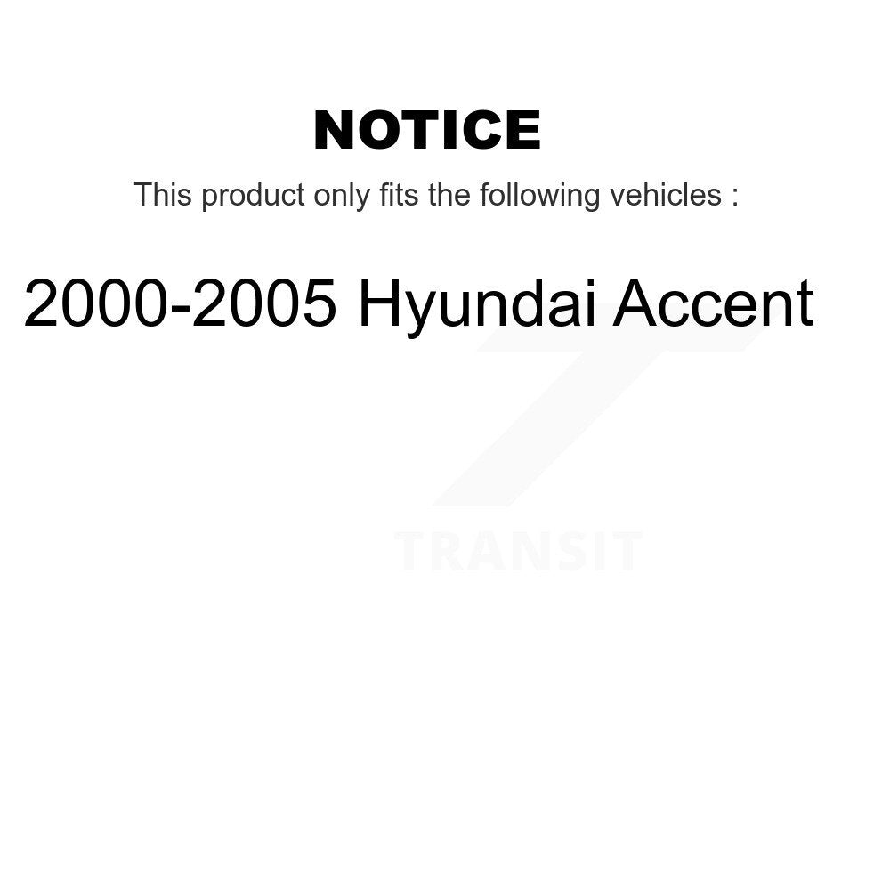 Complete Strut & TOR Bar Link Front Rear Kit (8Pc) For 2000-2005 Hyundai Accent