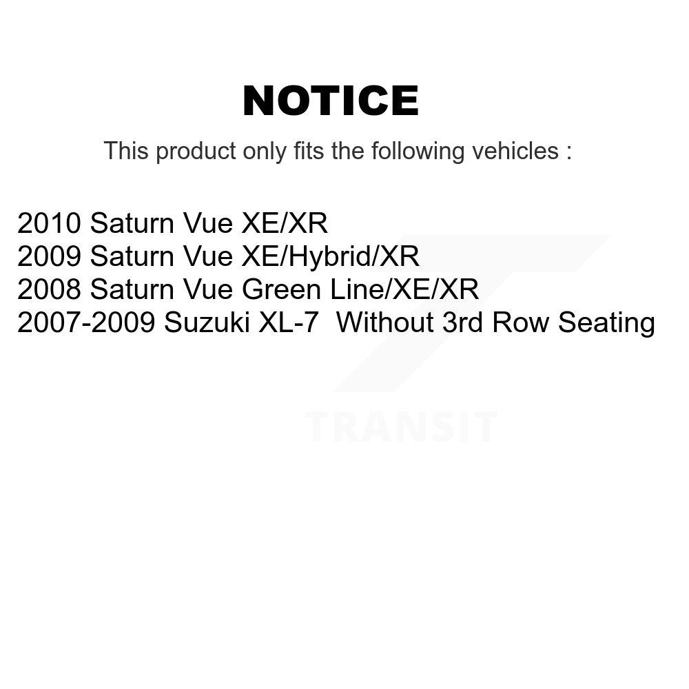 Strut Rear Shock & TOR Bar Link Front Kit (8Pc) For Saturn Vue Suzuki XL-7