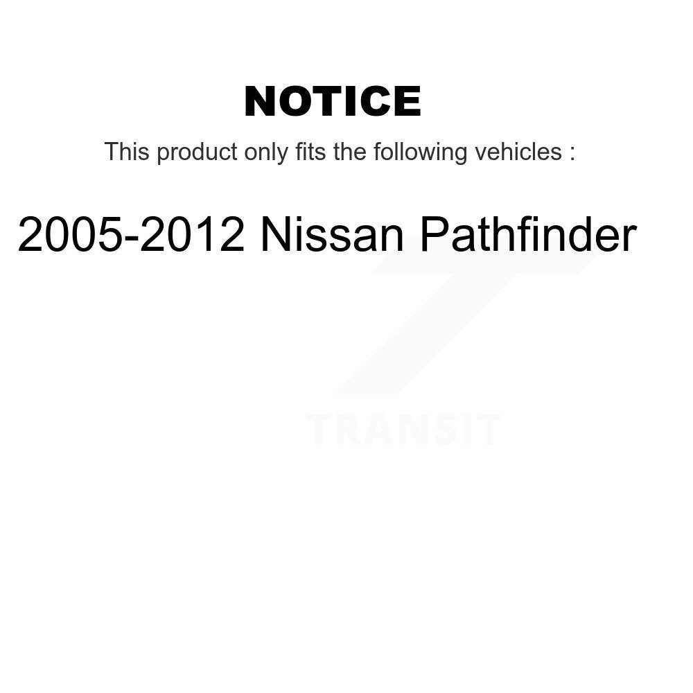 Strut Rear Shock & TOR Bar Link Front Kit (8Pc) For 05-12 Nissan Pathfinder