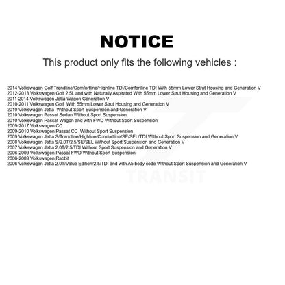 Strut Rear Shock & TOR Bar Link Front Kit For Volkswagen Jetta Golf Rabbit