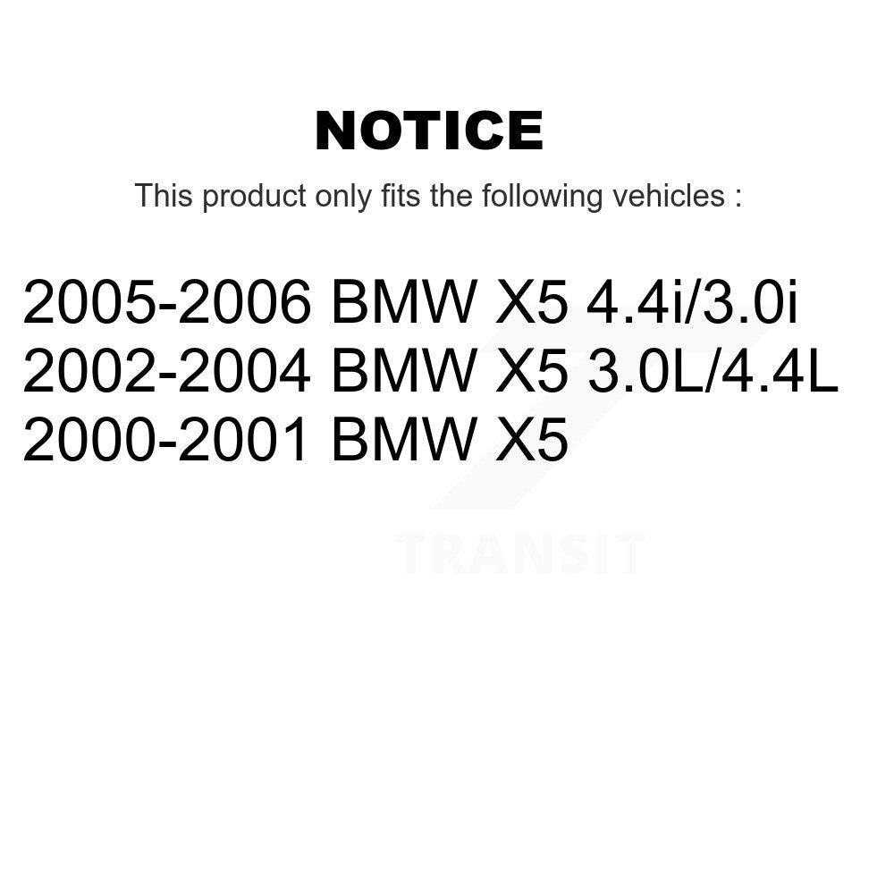 Semi-Metallic Disc Brake Pads And Wear Sensors Front Rear Kit (7Pc) For BMW X5