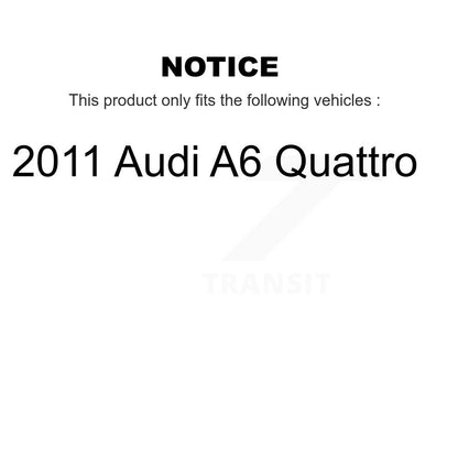 Semi-Metallic Brake Pad And Extra Wear Sensor Front Kit For 2011 Audi A6 Quattro