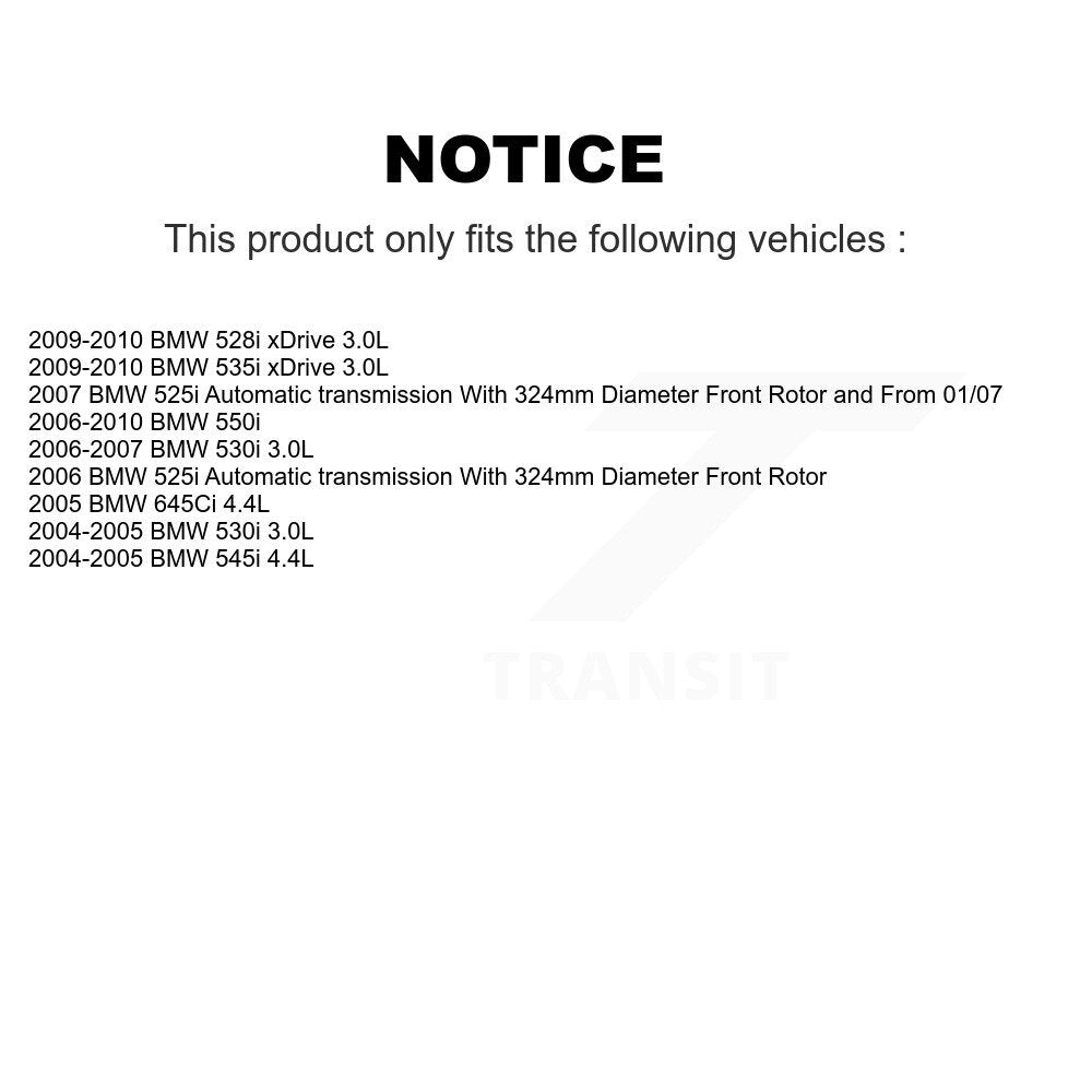Semi-Metallic Brake Pad Wear Sensor Front Kit For BMW 530i 528i xDrive 525i 535i
