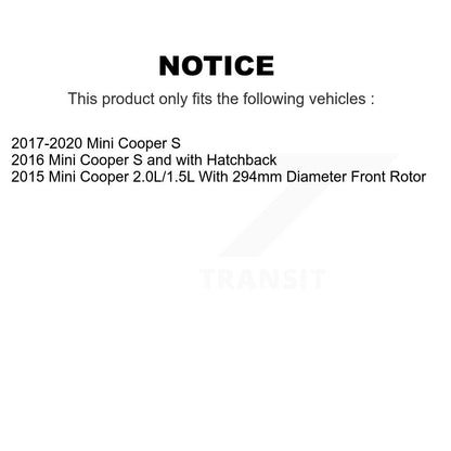 Semi-Metallic Disc Brake Pads And Wear Sensors Front Kit For Mini Cooper