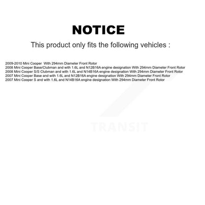 Semi-Metallic Disc Brake Pads And Wear Sensors Front Kit For Mini Cooper