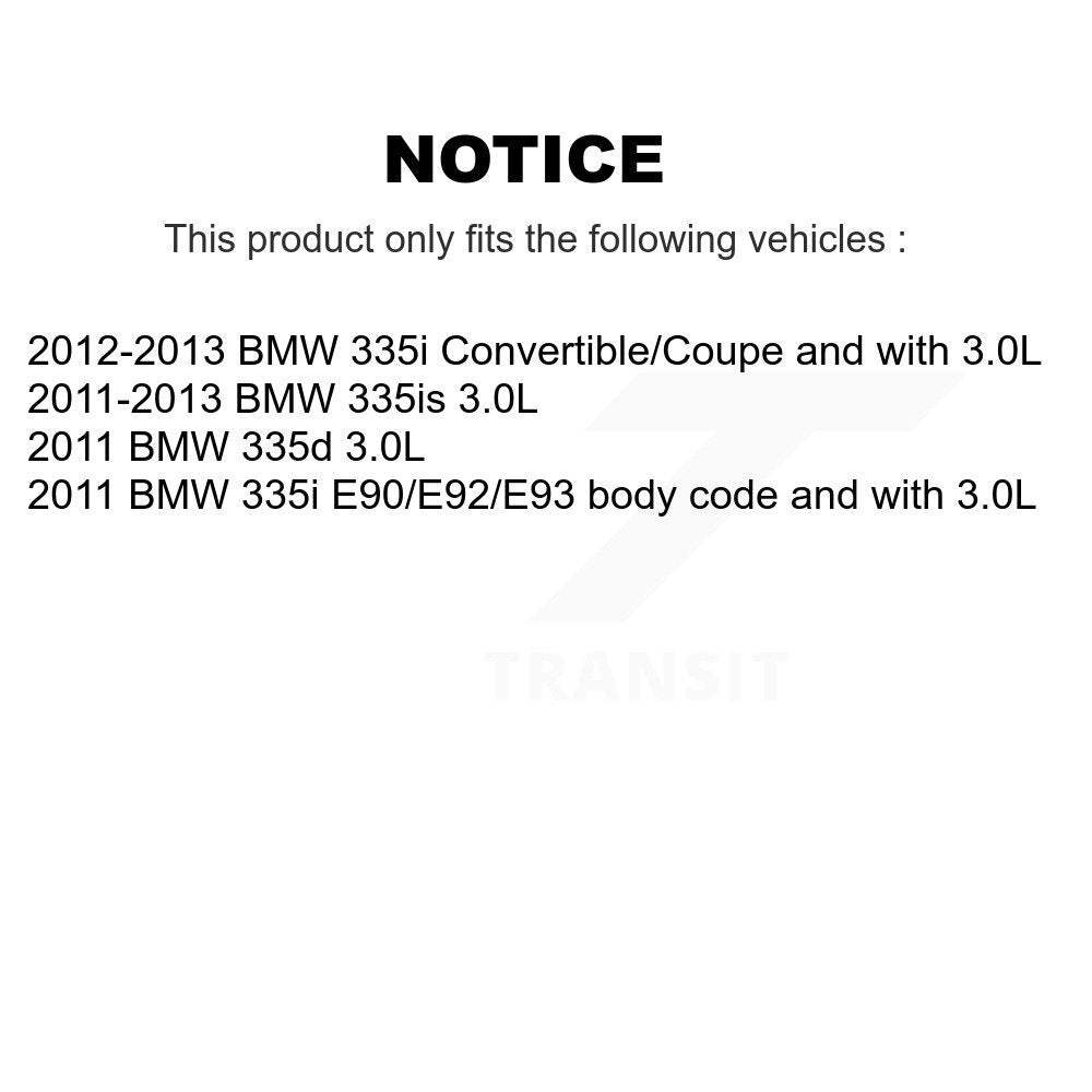 Semi-Metallic Disc Brake Pads And Wear Sensors Rear Kit For BMW 335i 335is 335d