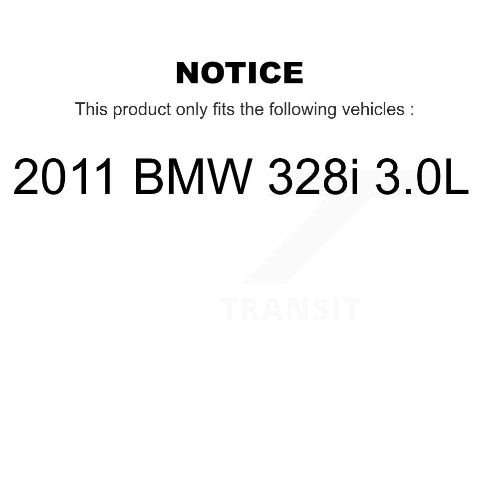 Semi-Metallic Disc Brake Pads And Wear Sensors Front Rear Kit For BMW 323i 328i