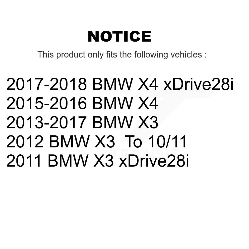 Semi-Metallic Disc Brake Pads And Wear Sensors Front Rear Kit For BMW X3 X4