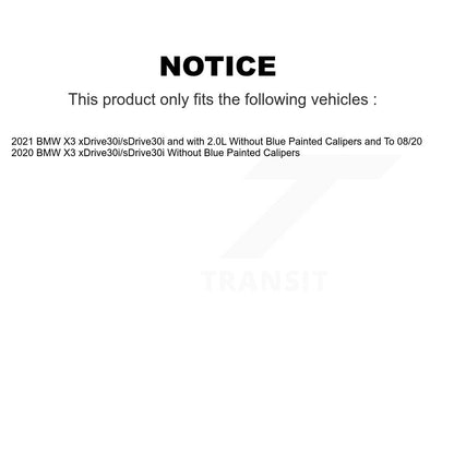 Semi-Metallic Disc Brake Pads And Wear Sensors Front Rear Kit For BMW X3