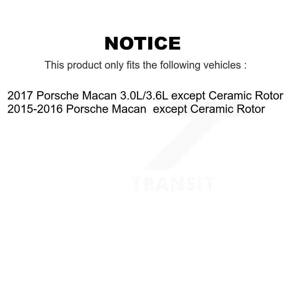 Semi-Metallic Disc Brake Pads And Wear Sensors Front Kit For Porsche Macan