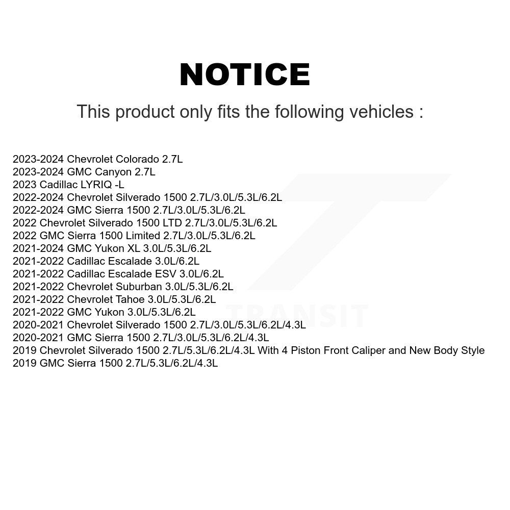 Semi-Metallic Brake Pad Wear Sensor Rear Kit For GMC Chevrolet Silverado 1500 XL