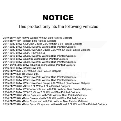 Semi-Metallic Brake Pad And Wear Sensor Front Rear Kit (5Pc) For BMW 320i xDrive