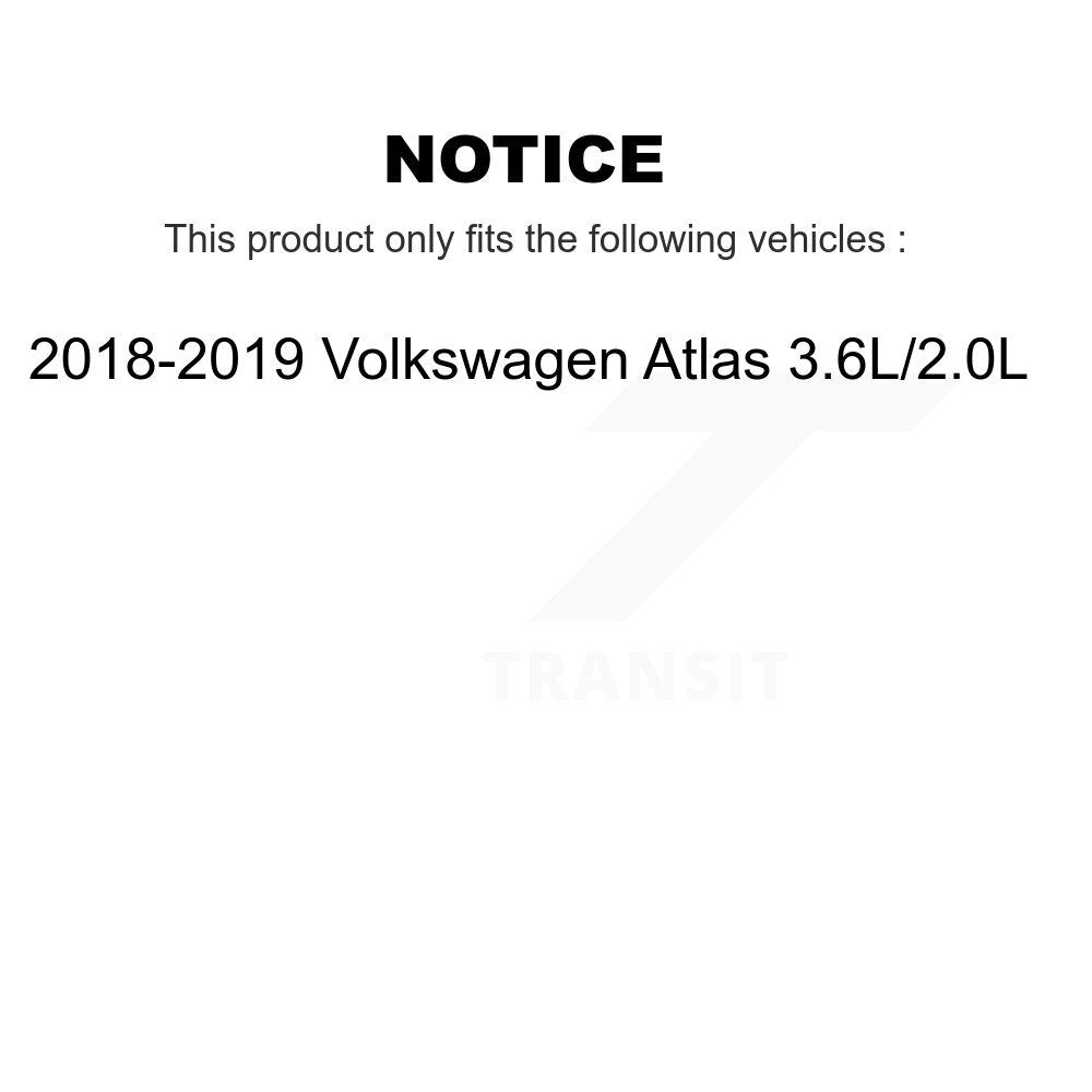 Semi-Metallic Brake Pad & Extra Wear Sensor Front Kit For Volkswagen Atlas Cross