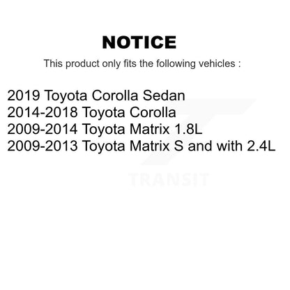 Steering Tie Rod End & Boot Front Kit For Toyota Corolla Matrix