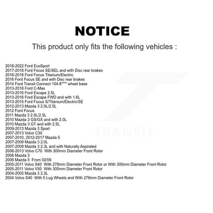Ceramic Brake Pads Front Rear Kit For Ford Mazda 3 Escape Focus 5 EcoSport Volvo