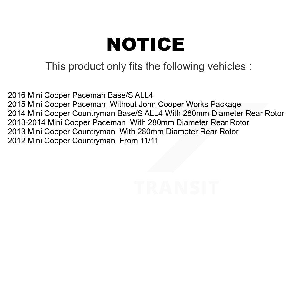 Ceramic Brake Pads Front Rear Kit For Mini Cooper Countryman Paceman