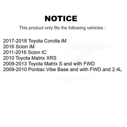 Ceramic Brake Pad Front Rear Kit For Toyota Matrix Pontiac Vibe Scion Corolla iM