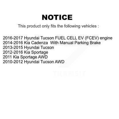 Ceramic Brake Pads Front Rear Kit For Hyundai Tucson Kia Sportage Cadenza
