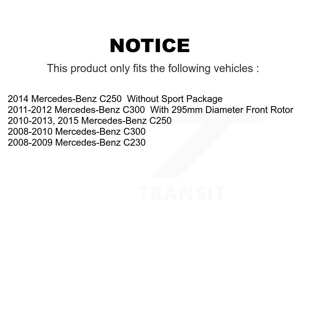 Ceramic Brake Pads Front Rear Kit For Mercedes-Benz C300 C250 C230