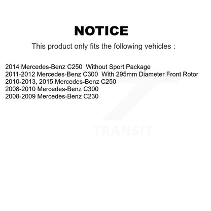 Ceramic Brake Pads Front Rear Kit For Mercedes-Benz C300 C250 C230
