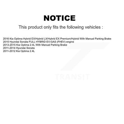 Ceramic Brake Pads Front Rear Kit For Hyundai Sonata Kia Optima