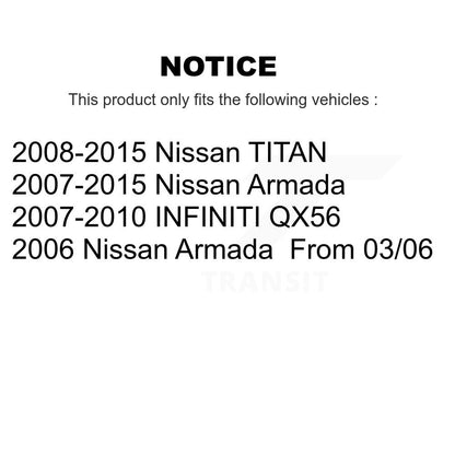 Ceramic Brake Pads Front Rear Kit For Nissan TITAN Armada INFINITI QX56