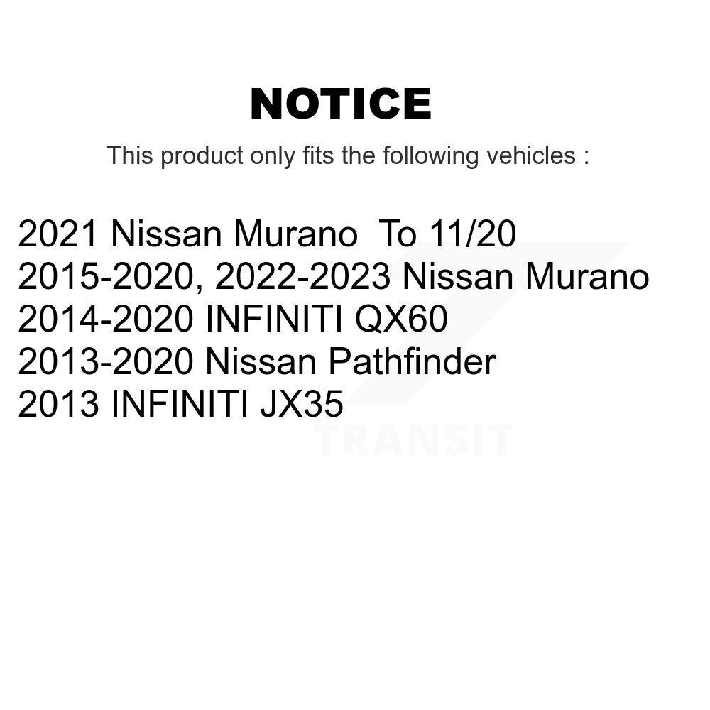 Ceramic Brake Pad Front Rear Kit For Nissan Murano Pathfinder INFINITI QX60 JX35