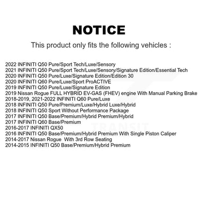 Ceramic Brake Pads Front Rear Kit For Nissan Rogue INFINITI QX50